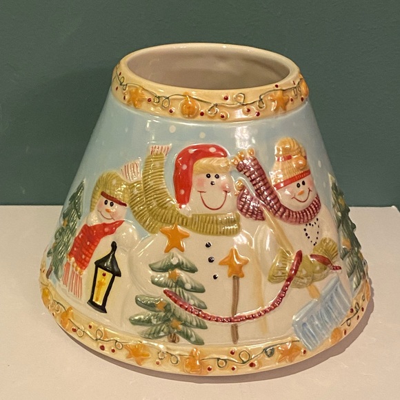 Yankee Candle Large Christmas Holiday Snowman Candle Shade - Picture 1 of 5